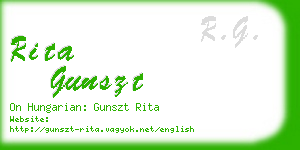 rita gunszt business card